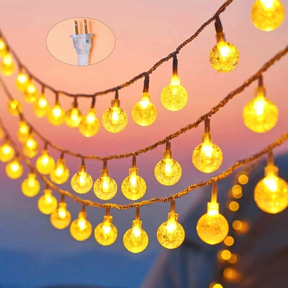LED light string Christmas Day string decoration light string, 33 feet 100 lights with 8 lighting modes, suitable for home, garden, party, Christmas decoration (warm light)