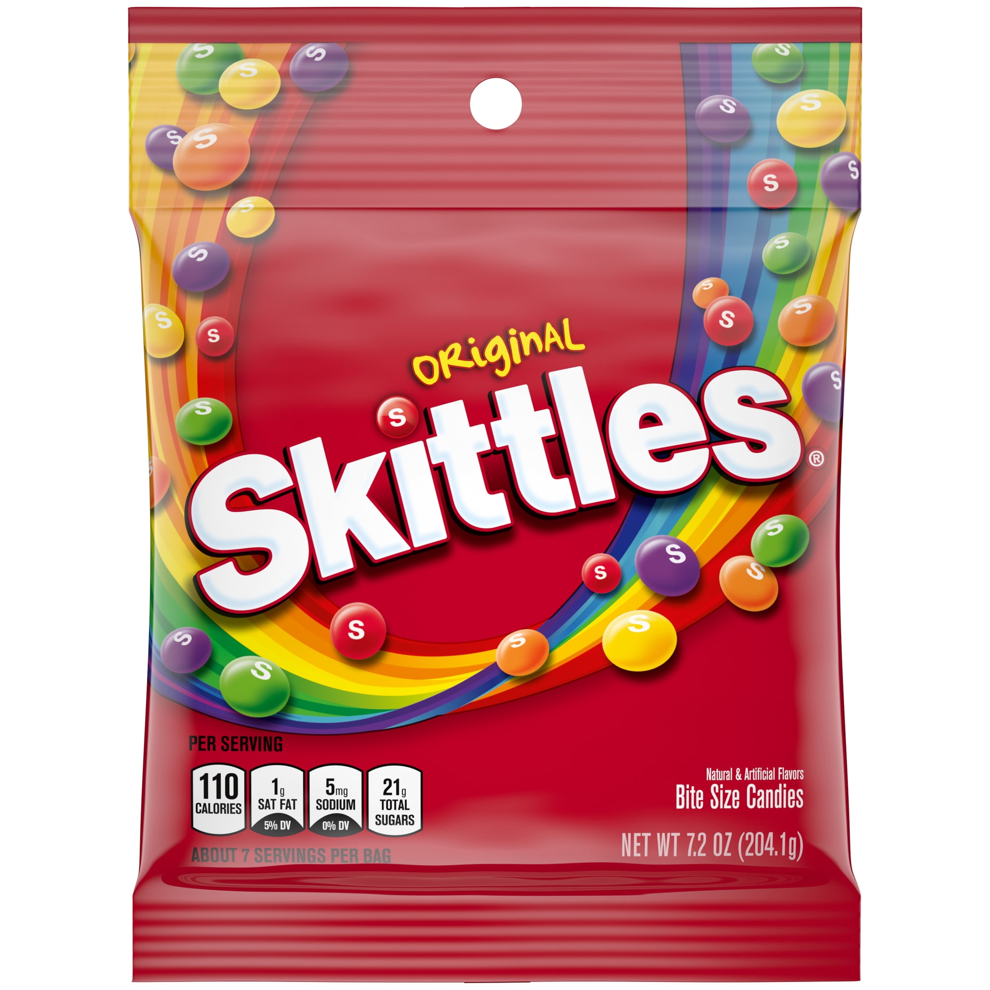 Skittles Original Bite Size Candy Gluten-Free 7.2 oz (204.1g) Plastic Bag
