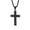black no chain, variant on Unisex Stainless Steel Domineering Punk Irregular Hand Hammer Pattern Cross Pendant Amulet Crucifix Necklace Simple Jewelry Silver Free Chain