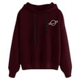 thumbnail image 1 of Gibobby Sudadera con Capucha para mujer Sweater Blouse Tops Casual Pullover Jacket Loose Women Encapuched Imprimed Women's Blouse （Vino， XXL), 1 of 3