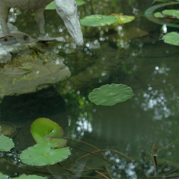 LOLIPPYY 15Pcs Floating Lily Pads for Aquarium and Pond Decorations Realistic Green Artificial Plants