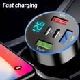 thumbnail image 5 of Cargador de coche UYUXIO 5 en 1 USB con pantalla de voltaje, dos puertos PD, carga ultrarrápida para múltiples dispositivos, seguro y eficiente, diseño compacto., 5 of 5