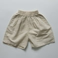 thumbnail image 2 of RMGVDSD Toddler Boys Shorts Summer Casual Elastic Waist Shorts Vintage Versatile Little Boys Beach Shorts Bottoms for 2-3 Years, 2 of 4