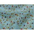 thumbnail image 4 of oneOone Viscose Jersey Sky Blue Fabric Flower & Leaves Watercolor Sewing Material Print Fabric By The Yard 60 Inch Wide, 4 of 5