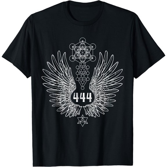 Angel Number 444 Sacred Geometry Healing Softstyle Unisex T-Shirt Men Women Kids