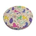 thumbnail image 2 of Lsque Colorful Poodle Dog Round Bar chair cushion covers Velvet Fabric Premium Comfort Protects from Scratches and Stains for 14-17 Inch Chair- 14 inch, 2 of 7