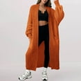 thumbnail image 2 of Comdrip Long Cardigans for Women! Long Cardigans for Women Open Front Cable Knit Cardigan Open Front Oversized Draped Sweater Outerwear Fall Cardigans for Women orange S, 2 of 4