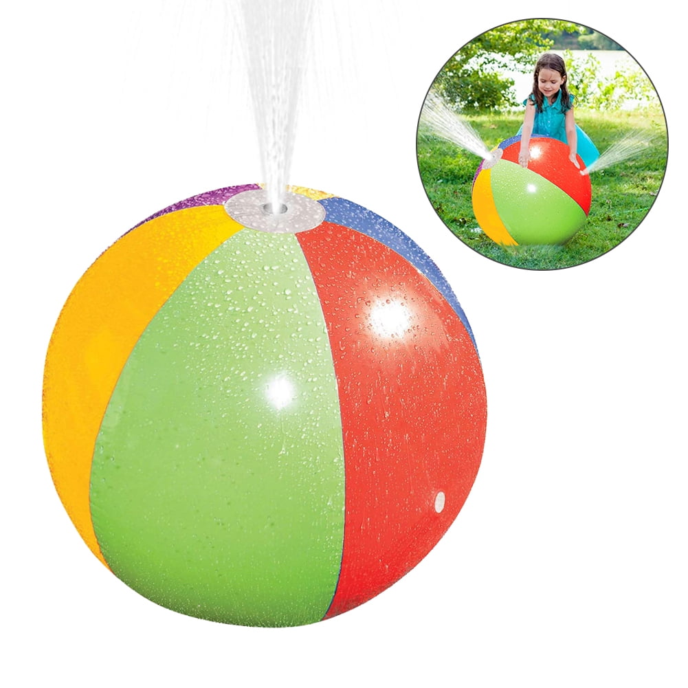 Akoyovwerve Inflatable Spray Beach Ball NonFade Durable Sprinkler Water Toy For Children