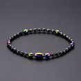thumbnail image 5 of Hadanceo Women Artificial Hematite Rainbow Beaded Magnetic Bracelet Ankle Chain Gift, 5 of 6