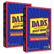 Dad's Old Fashioned Root Beer Singles To Go, Sugar Caffeine Free and Non-Carbonated Drink Mix, Iconic On The Go Water Enhancer Mix Packets for Lunch Picnics Outdoor Beverages 2 Boxes (12 Servings)
