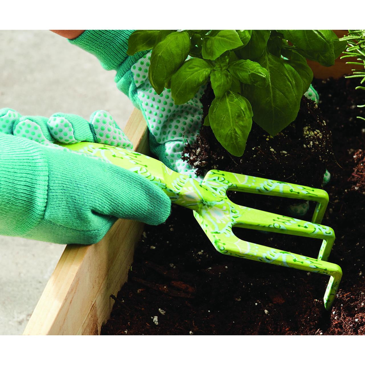 Expert Gardener Green Aluminum Ikat Gardening Tool Set, 25 Pieces
