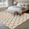 thumbnail image 4 of Beige Morocco Pattern Area Rug 5x7 FT, Non Slip Bedroom Throw Carpet, Modern Moroccan Geometric Abstract Art Washable Soft Floor Carpet Non-Shedding Rug for Dining Room Bedside Classroom Desk, 4 of 9