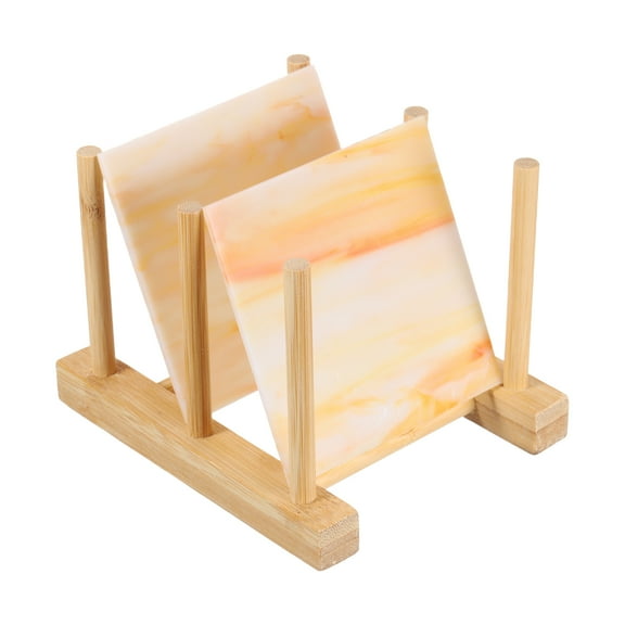 Uxcell 4 x 4 Inch Transparent Stained Glass Sheets, 2 Sheets Art Mosaic Glass Variety Pack Tiles for Crafts Art Projects Supplies, Champagne