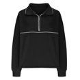 thumbnail image 6 of Fanxing Fall Quarter Zip Pullovers Juniors Girls Cute Sweatshirt Fall Long Sleeve Tops Blouse Graphic Pullover Blouse for Teen Girls S,M,L,XL,XXL Black,XL, 6 of 7