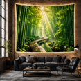 thumbnail image 6 of Bamboo Forest Winding with Wooden Boardwalk Curves Clear, Mystical Fantasy for Space Lovers, Galaxy Room Decor, Mother'S Day Gift, Tapestry Wall Hanging for Bedroom and Dorm, 6 of 7