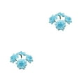 thumbnail image 4 of Justharion 50pieces Multi-color Fabric For Beautiful Hats In Various Styles Parties Fiber Realistic Appearance Wide Application Light Blue 4.5cm 2Set, 4 of 6