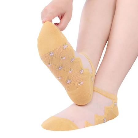 

Sebtyili 1 Pairs Women s Ballerina Socks Solid Lace Socks Short Stockings Splice Socks Boat Socks