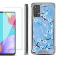 thumbnail image 1 of Shockproof Bumper Phone Case for Samsung Galaxy A52 5G, with Tempered Glass Screen Protector, by OneToughShield ® - Blossom Sky, 1 of 3