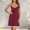 Red, variant on Satin Nursing Nightdress with Lace Trim for Home Relaxation Lightweight Sleepwear Tank Dress for Spring/Summer Gentle V-Necksheer Lace Details Everyday Comfort