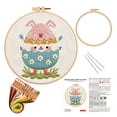 thumbnail image 1 of Easter Kit Printed And Eggs Embroidery Set For Beginners | Complete DIY Craft Thoughtful Easter Gift Spring Wall Art, 1 of 9