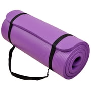 BalanceFrom GoCloud 71x24 Inches Extra Thick Yoga Mat 1-Inch High-Density Foam, Purple