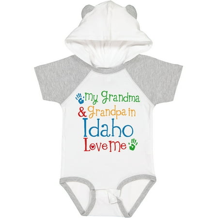 

Inktastic Idaho Grandma Grandpa Loves Me Gift Baby Boy or Baby Girl Bodysuit