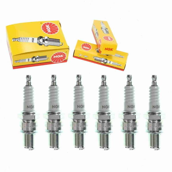 6 pc NGK 3430 Standard Spark Plugs for 2416 4041 92070-1057 92070-1060 92070-1222 94702-00323 94703-00323 98079-58678 AG903 CW10L N60R N62R N87 S438XLG W25EN Ignition Wire Secondary