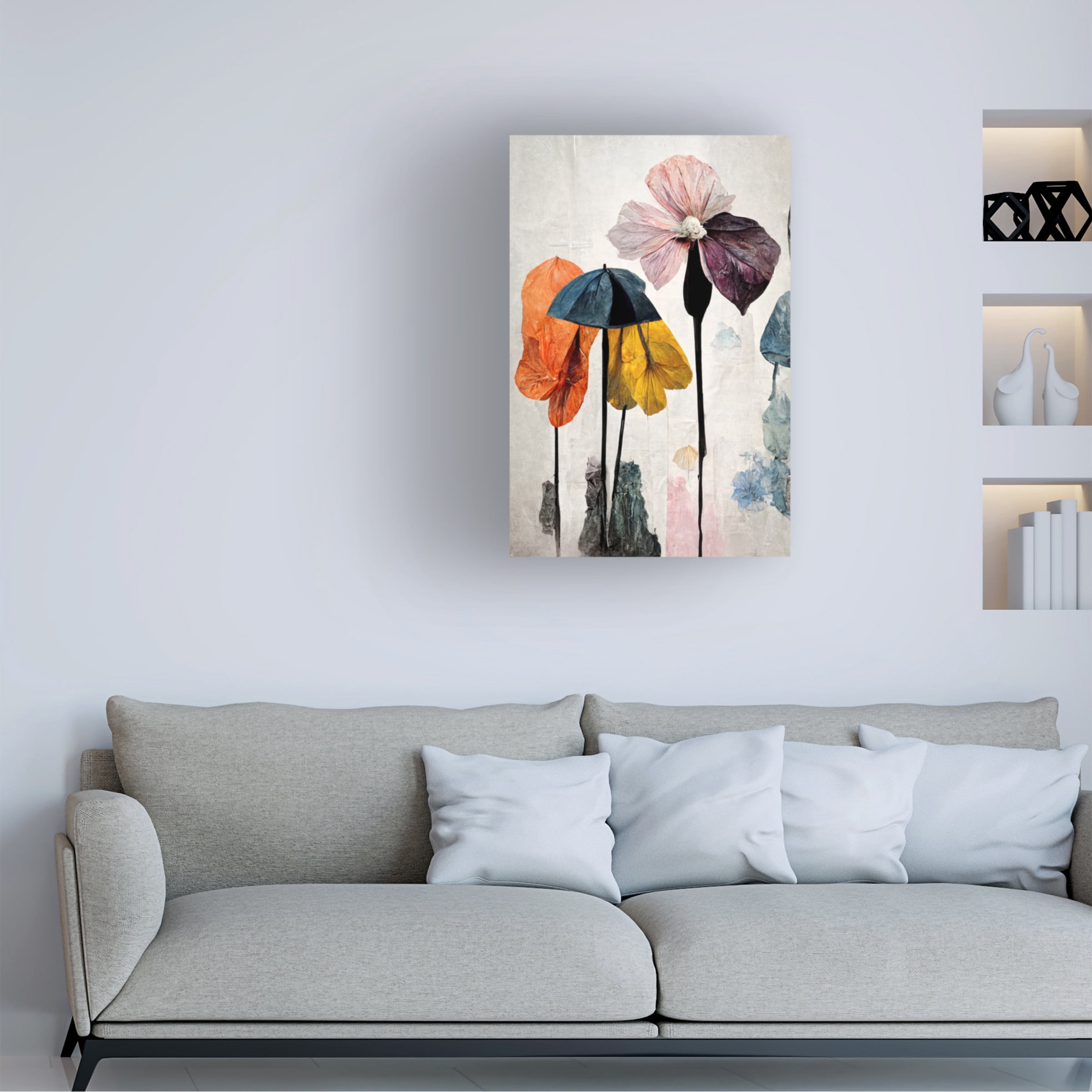 Treechild 'Umbrella Flowers No2' Canvas Art