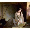 thumbnail image 2 of Thomas Sully 16x15 Black Ornate Wood Framed Double Matted Museum Art Print Titled - Cinderella at the Kitchen Fire (1843), 2 of 5