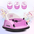 thumbnail image 2 of 12V Ride On Bumper Car,Ride on Toy Gifts s Electric Bumping Car with Remote Control,Battery Display,360 Degree Spin,LED Lights,Music,Pink, 2 of 6