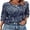 Light Blue Gradient, variant on Womens Tops 3/4 Sleeve with Buttons Dressy Casual Blouses Summer Outfits Beach Vacation Plus Size Spring Clothes White Tops