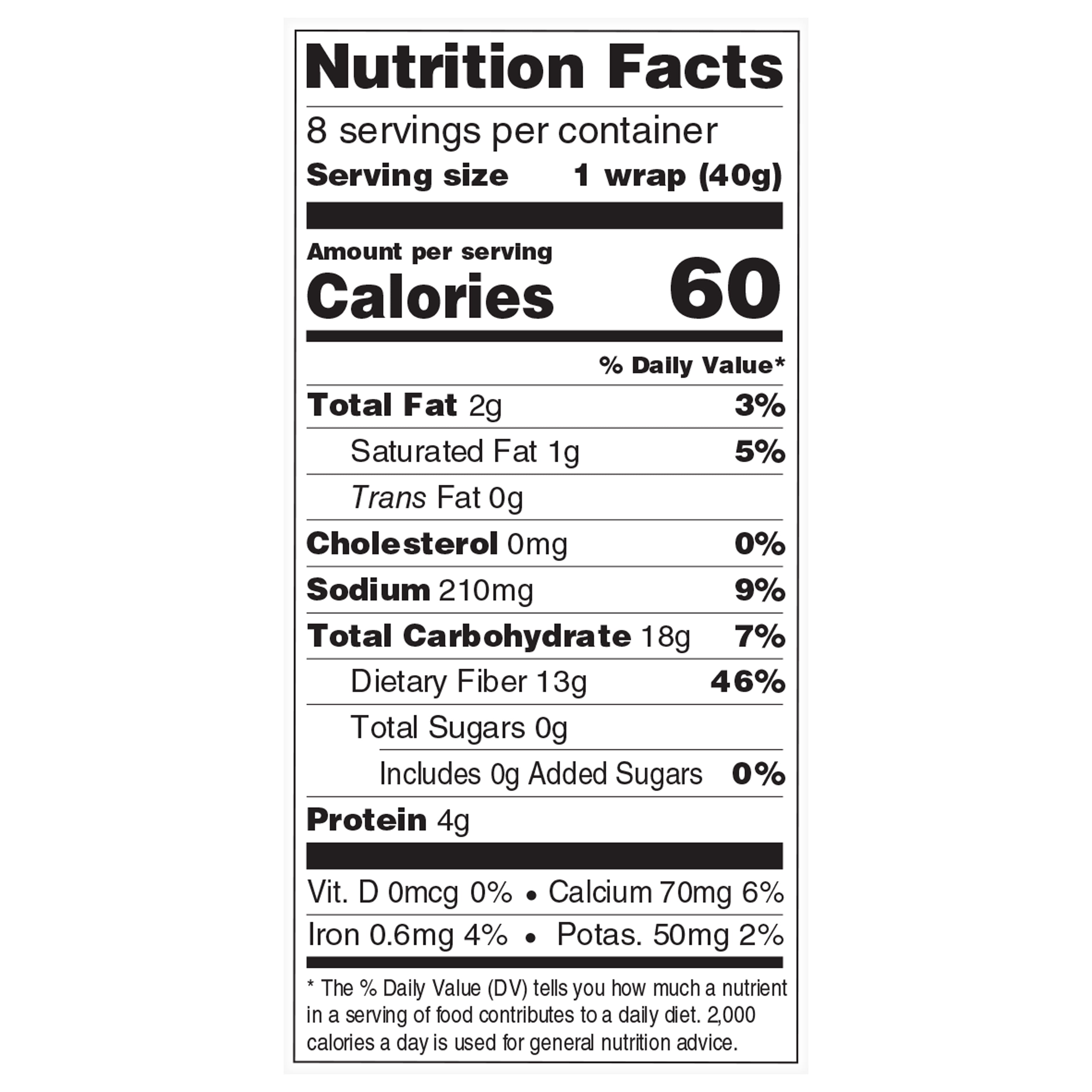 Tumaro's Garden Veggie Carb Wise Vegetable Tortilla Wraps, 3 pack, 24 Count