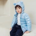thumbnail image 6 of XBASW Toddler Baby Ear Hooded Jacket Winter Cotton Coat for Boys Girls Colorful Light down Cotton Outerwear for Newborn 6M-5T, 6 of 9