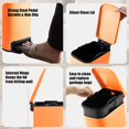 thumbnail image 5 of Cesun Bote De Basura Pequeño Para Baño Con Tapa, Pedal De Cierre Suave, Bote De Basura De Acero Inoxidable De 6 Litros / 1,6 Galones Con Cubo Interior Extraíble, Acabado Antihuellas (Naranja Mate), 5 of 5