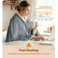 thumbnail image 5 of YGXNEWER 50" x 60" Electric Heated Blanket with 10 Heating Levels & 1-8H Auto-off, Machine Washable Flannel & Sherpa, Gray & White, 5 of 11