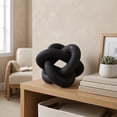 thumbnail image 7 of Wood Knot Chain Link Decor, Hand Carved 3 Link Wooden Knot for Coffee Table Decor, Boho Decor Modern Farmhouse Decor Rustic Decor Shelf Decor Book Shelf Decor Entryway Decor Living Room Decor(Black), 7 of 7