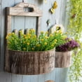 thumbnail image 4 of Wall Mounted Planter Hanging Decorative Rattan Frame for Indoor Outdoor Garden Floral Display, 4 of 5