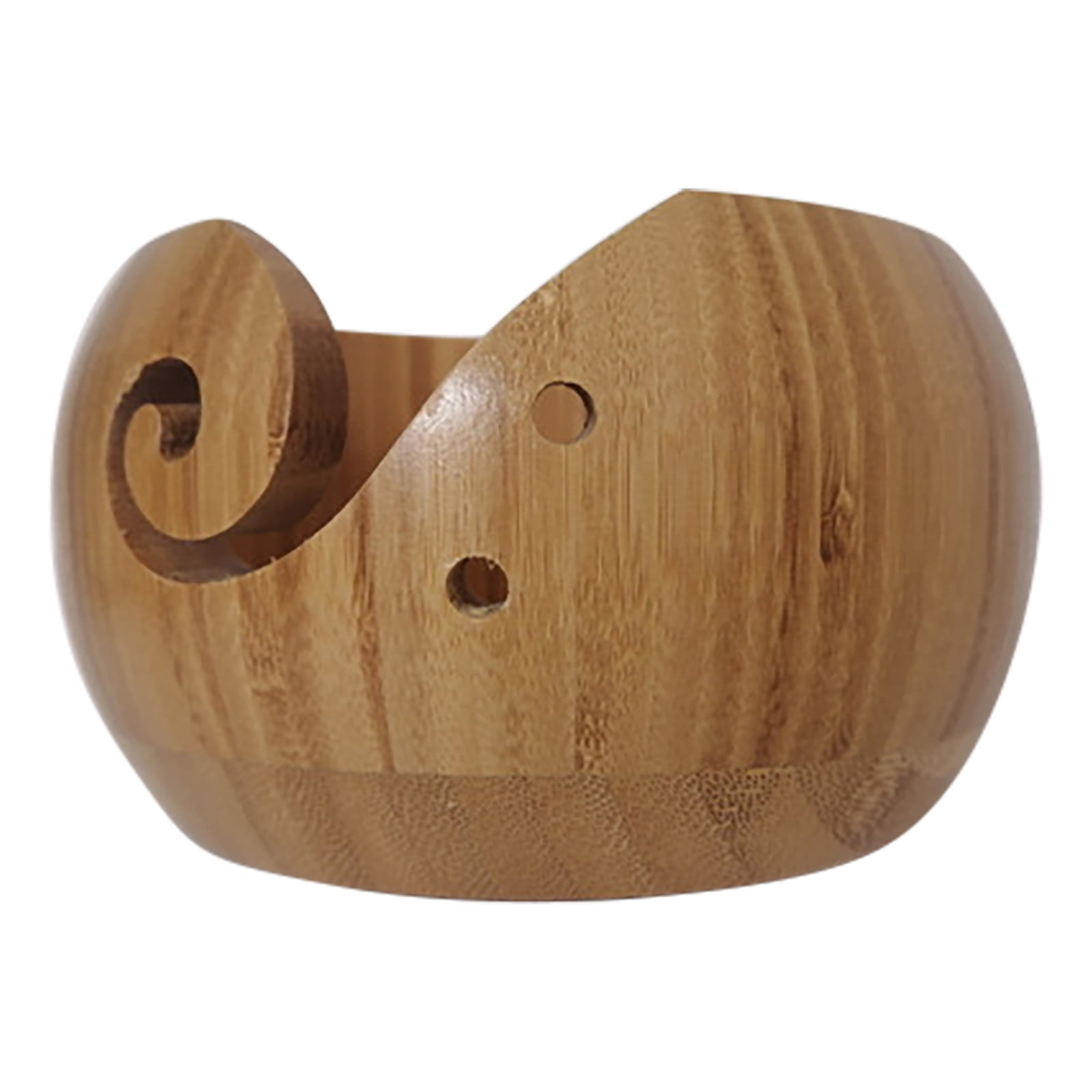 GBAYXJ Yarn Bowl Organizer Wood Storage Portable Holder Handmade for Knitting Crochet(D)