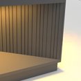 thumbnail image 4 of thinsony Square Metal Striped Decor LED Waterproof Black Solar Fence Post Light, 4 of 9