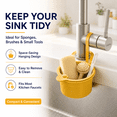 thumbnail image 5 of Faucet Hanging Strainer Sink Strainer Basket Self Cleaning Kitchen Sink Strainer Basket Faucet Hanging Food Catcher Auto Dump Filter for Leftovers Fruit and Veggies Wall Mounted Sink Draining Basket, 5 of 8