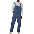 thumbnail image 2 of Homenesgenics Mens Bib and Brace Overall Men Casual Fashion Soid Breast Pocket Washed Denim Suspender Long Pants Cargo Pants, 2 of 8