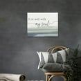 thumbnail image 2 of Large Christian Wall Art It Is Well With My Soul Pictures Wall Decor Bible Verse Canvas Painting Print Modern Home Decor Artworks Framed for Living Room Bathroom Master Bedroom Sign Church 16"x12", 2 of 6