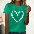 thumbnail image 4 of Alllist Spring Tops for Women 2024 Green Crew Neck Short Sleeve Graphic T-Shirts Womens Blouses Dressy Casual, 4 of 6