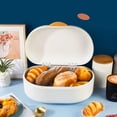 thumbnail image 4 of Advancent Caja de almacenamiento para comida, postre, pan, pasteles, para el hogar, oficina, Hotel, gran capacidad, sombra de ojos, herramienta Organizadores de utensilios de cocina Verde negruzco, 4 of 6