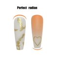 thumbnail image 3 of Uñas postizas largas YONGSHENG de color naranja 24 piezas con diseño de corazón, 3 of 5