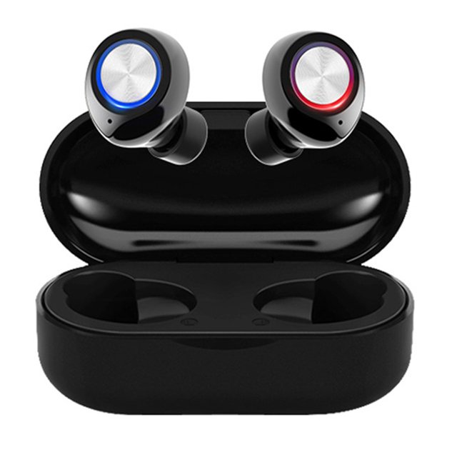 Twowood auricular TW60 True Wireless Estéreo Bluetooth Compatible con Bluetooth 5.0 In-Ear Auriculares inalámbricos Earbudos deportivos con caja de carga