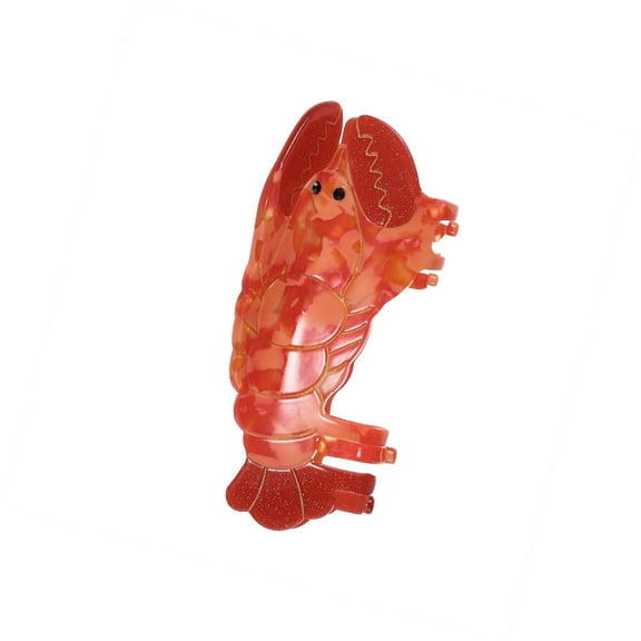 Vocoste Lobster Claw Clip Acetate Hair Clips Hair Barrette Funny Claw Clips for Women Red