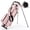 Pink, variant on Sturdum 3.7 lb Lightweight Par 3 Golf Stand Bag, 3-Way Divider, 900D Oxford, Holds Up to 8 Clubs, Cooler Pocket for Pitch & Putt and Driving Range