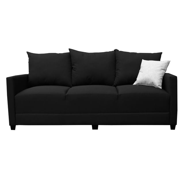Sofa El Bazar Store Atlanta Lino Negro 3 plazas Modular Moderno
