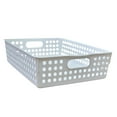 thumbnail image 3 of YBM Home Plastic Paper Organizer Basket Tray for Office Desk, Perforated Storage Basket, ba742-6, 3 of 4
